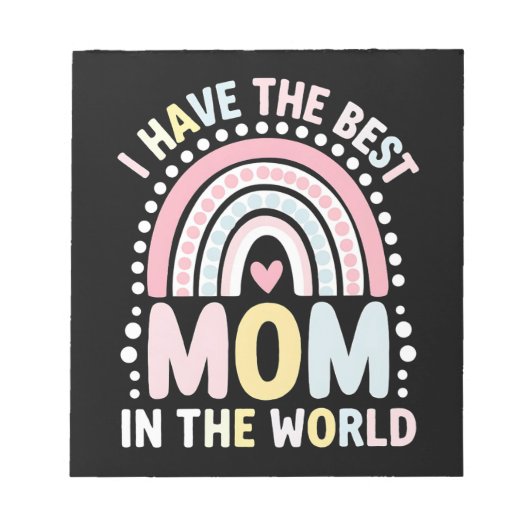 Bloc-note J'ai la meilleure maman du monde Boho Rainbow (Devant)