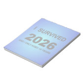 Bloc-note J'ai survécu 2026 (Tourné)