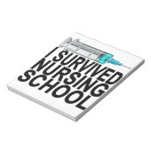 Bloc-note J'ai survécu à l'école de soins infirmiers T-shirt (Tourné)