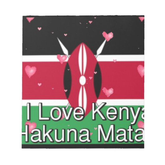 Bloc-note J'Aime ! Kenya Hakuna Matata (Devant)