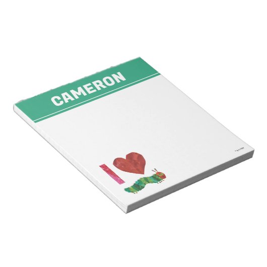 Bloc-note J'Aime La Caterpillar Très Affamée (Incliné)