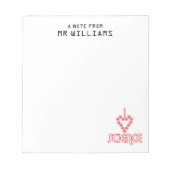 Bloc-note J'AIME LA SCIENCE Votre nom (Devant)