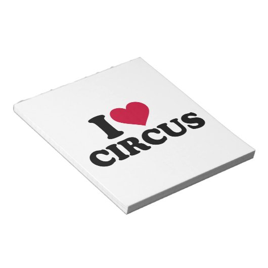 Bloc-note J'aime le cirque (Incliné)