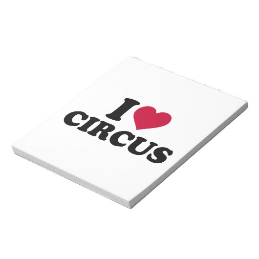 Bloc-note J'aime le cirque (Tourné)
