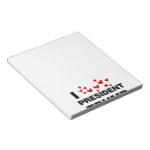 Bloc-note J'aime les coeurs du président Trump (Incliné)