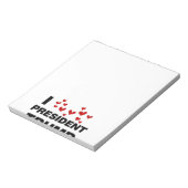 Bloc-note J'aime les coeurs du président Trump (Tourné)