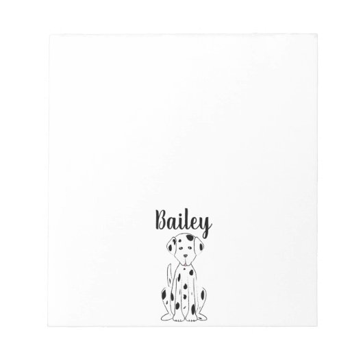 Bloc-note J'Aime Mon Chien Mignonne Personnalisé Whimsical (Devant)