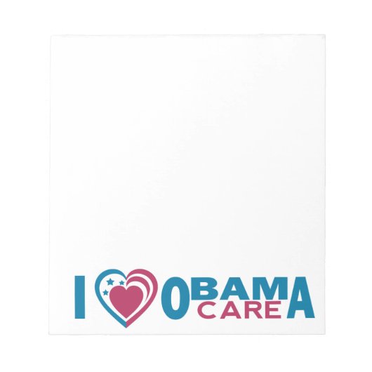 Bloc-note J'aime ObamaCare (Devant)