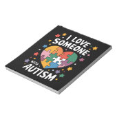 Bloc-note J'aime quelqu'un avec l'autisme Sensibilisation au (Tourné)