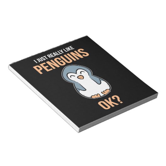 Bloc-note J'Aime Vraiment Penguin (Incliné)