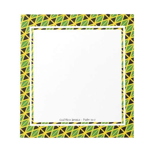 Bloc-note JAMAÏQUE DRAPEAU Patriotique JAMAÏCAIN Personnalis (Devant)