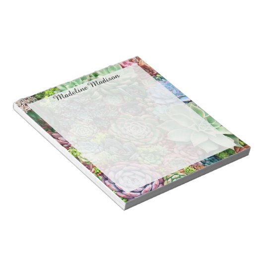 Bloc-note Jardin coloré Succulent (Incliné)