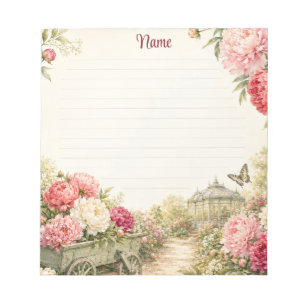 Bloc-note Jardin conservatoire de pivoines romantiques