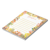 Bloc-note Jardin d'automne Aquarelle botanique Feuille (Tourné)