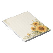 Bloc-note Jardin de Tournesols Dorés Aquarelle (Incliné)