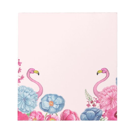 Bloc-note Jardin exotique de flamants roses (Devant)