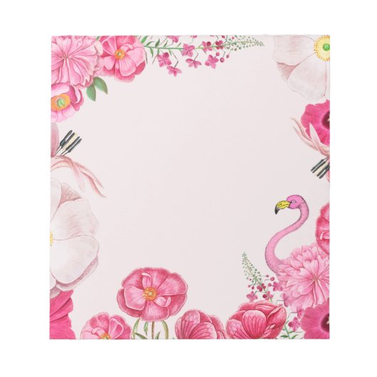 Bloc-note Jardin flamand rose exotique (Devant)