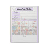 Bloc-note Jardin Pourpre en Fleur _ Collecte de données sur  (Tourné)