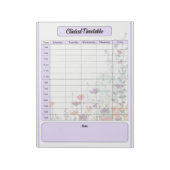 Bloc-note Jardin pourpre en floraison _ Horaire clinique (Tourné)