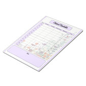 Bloc-note Jardin pourpre en floraison _ Horaire clinique (Incliné)