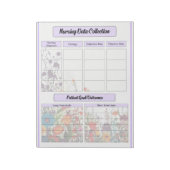 Bloc-note Jardin pourpre fleuri _ Collecte de données sur le (Tourné)