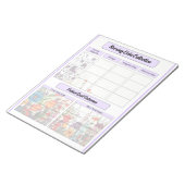 Bloc-note Jardin pourpre fleuri _ Collecte de données sur le (Incliné)