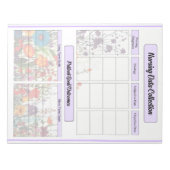 Bloc-note Jardin pourpre fleuri _ Collecte de données sur le (Devant)