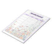 Bloc-note Jardin pourpre fleuri _ Évaluation de l'interventi (Incliné)