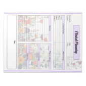 Bloc-note Jardin pourpre fleuri _ Planification clinique (Devant)