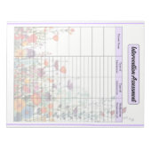 Bloc-note Jardin Violet en Fleur _ Évaluation de l'intervent (Devant)