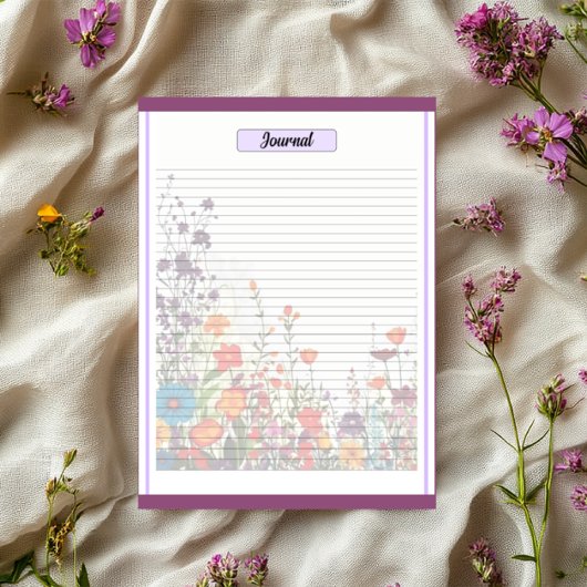 Bloc-note Jardin Violet en Fleur_ Journal