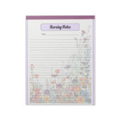 Bloc-note Jardin Violet en Fleur_ Notes de soins (Tourné)