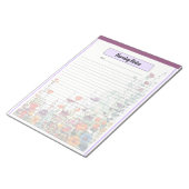 Bloc-note Jardin Violet en Fleur_ Notes de soins (Incliné)