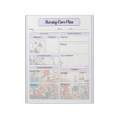 Bloc-note Jardin Violet en Fleur _ Plan de soins infirmiers (Tourné)