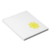 Bloc-note Jaune Blanc Magique Sun Produit (Incliné)