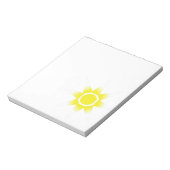 Bloc-note Jaune Blanc Magique Sun Produit (Tourné)
