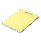 Bloc-note Jaune clair élégant simple uni professionnel (Tourné)