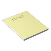 Bloc-note Jaune clair uni élégant professionnel moderne (Incliné)
