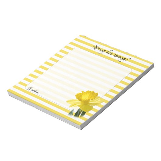 Bloc-note Jaune Daffodile Floral (Tourné)