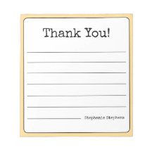 Jaune Doré Rétro Merci Votre Nom Ligné