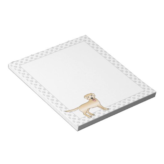 Bloc-note Jaune Labrador Retriever Dessin Chien & Paws (Incliné)