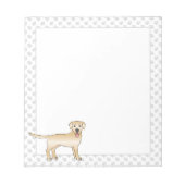 Bloc-note Jaune Labrador Retriever Dessin Chien & Paws (Devant)