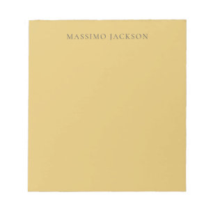 Bloc-note Jaune laiton minimaliste esthétique moderne