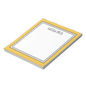 Bloc-note Jaune personnalisé Blanc Couleur modifiable (Tourné)