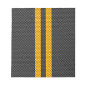 Bloc-note Jaune Tirages de course Carbone Fiber Style (Devant)