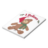 Bloc-note Je crois ! Ours en peluche de Noël (Tourné)
