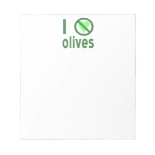 Bloc-note Je déteste les olives (vertes)