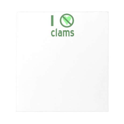 Bloc-note Je déteste les palourdes (Devant)