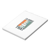 Bloc-note Je fumerais ce design d'animaux de ferme BBQ vinta (Tourné)