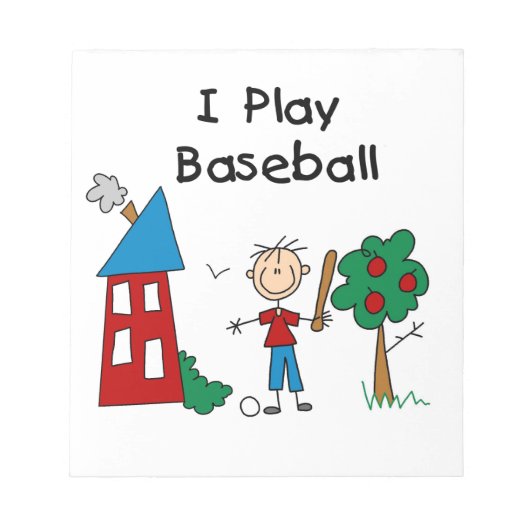 Bloc-note Je joue au baseball (Devant)